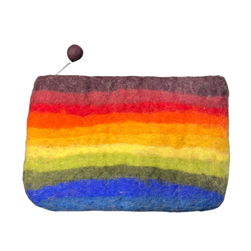 Rainbow Felt Purse