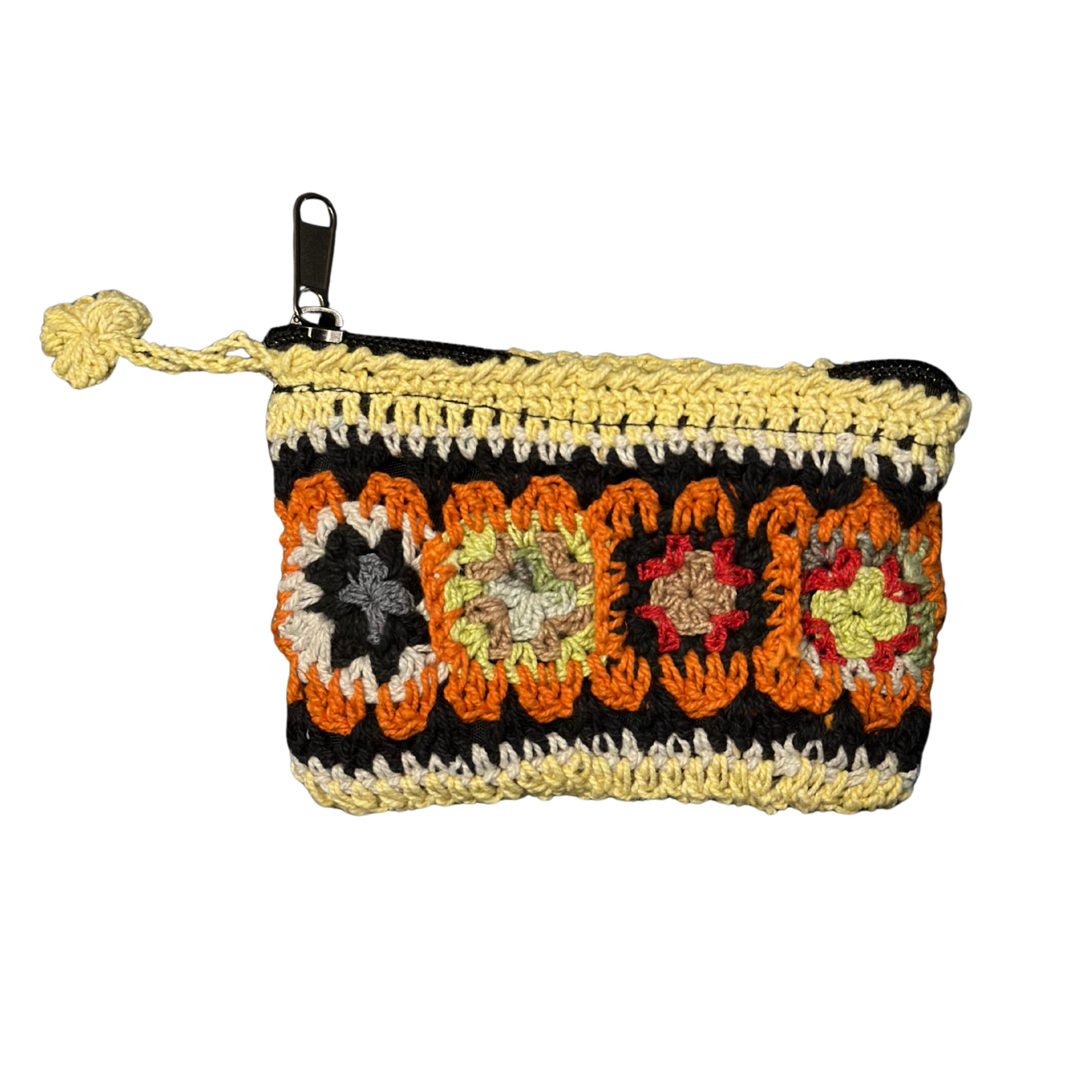 Handmade Crochet Pouch – Floral Granny Square Pattern
