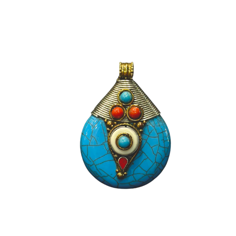 Tibetan Nepalese Jewelry – Ethnic Pendant (Traditional Design)