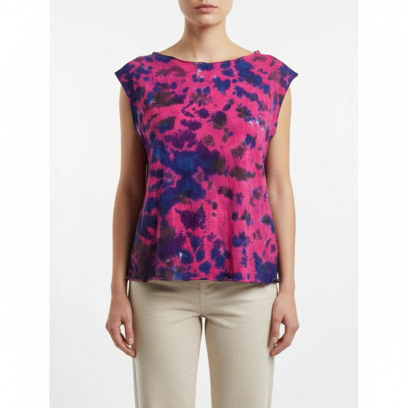 Ice Tie Dye T-Shirt in PURPLE, AND PINK