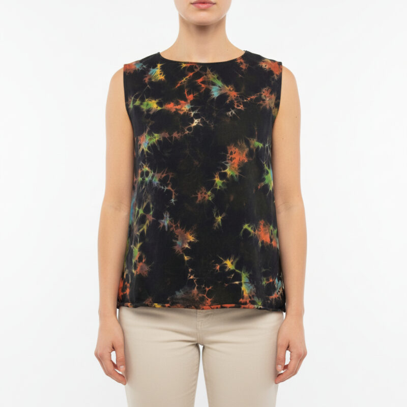 Ice Tie Dye T-Shirt in Brown and Black