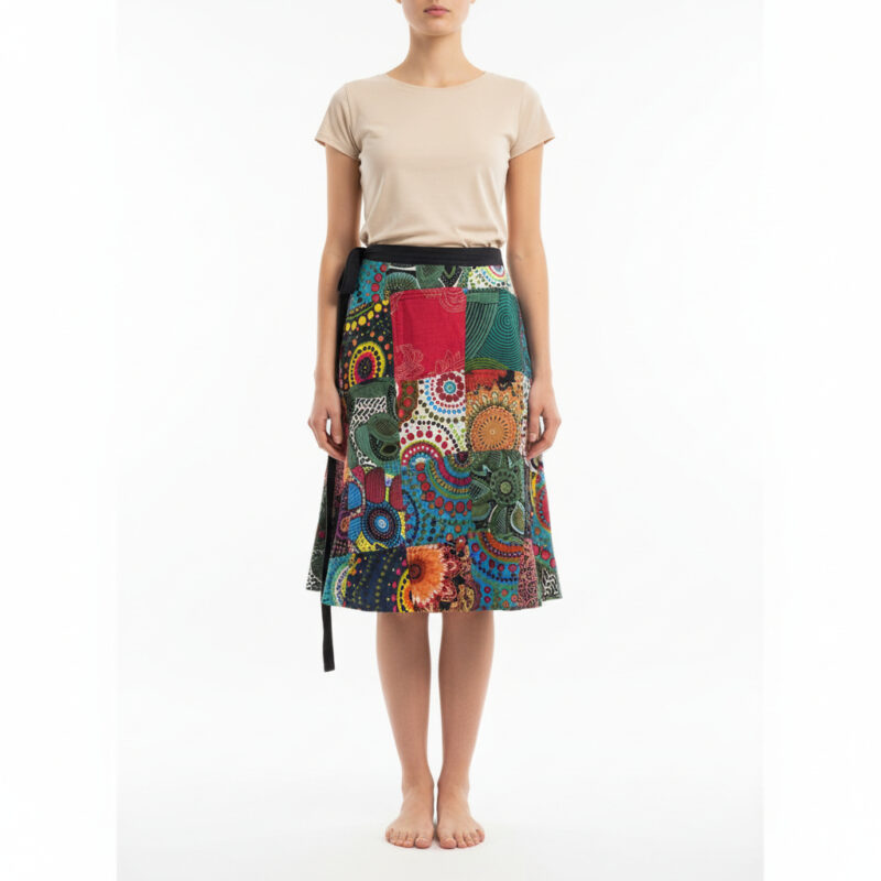 Multicolor Pattern Skirt