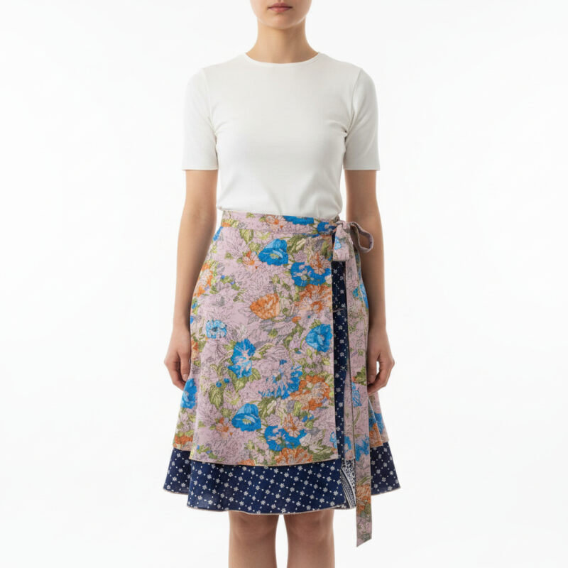 Sari Silk Reversible Wrap Skirt
