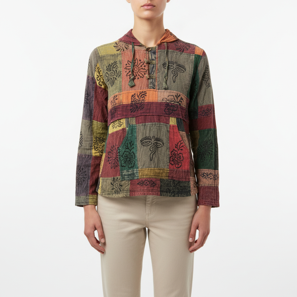 Patchwork Cotton Hoodie