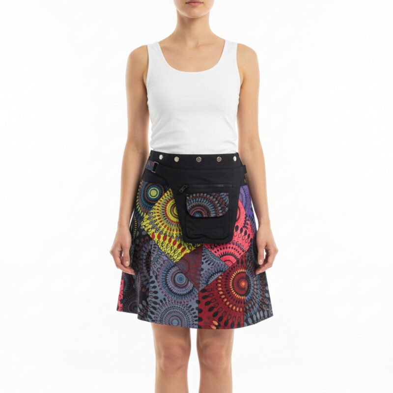 Himalayan Wrap Mini Skirt with Hip Bag