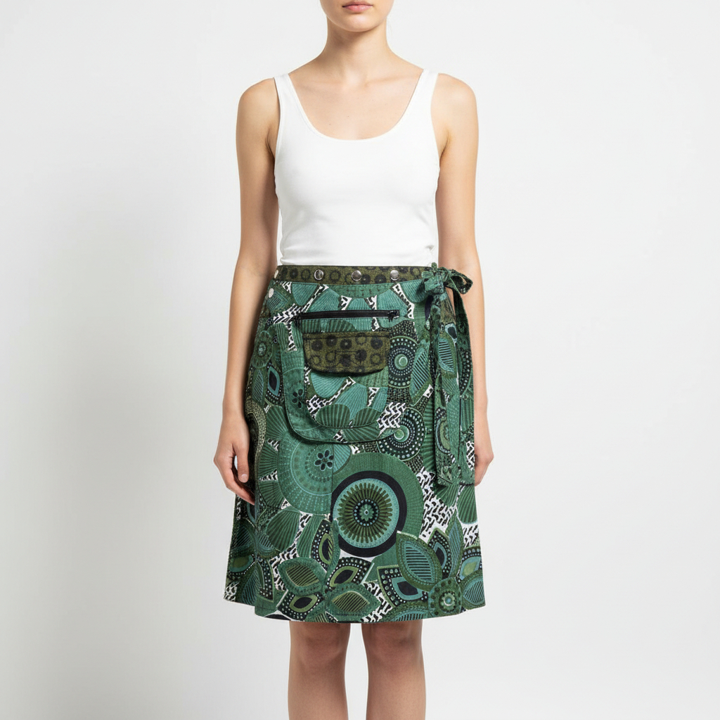 Himalayan Wrap Mini Skirt with Hip Bag
