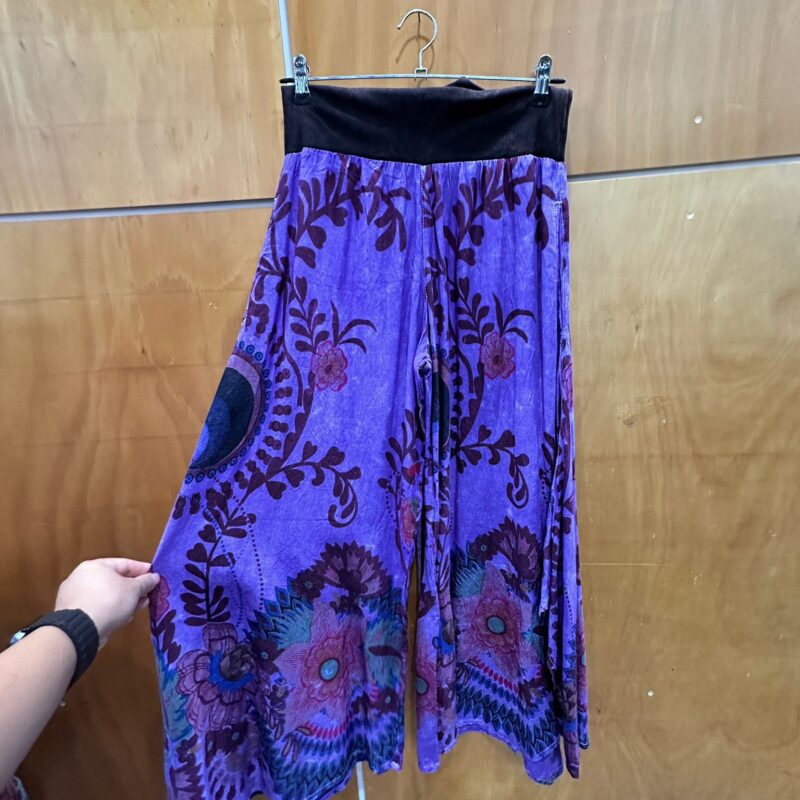 Purple Wide-Leg Pants
